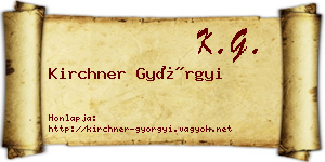 Kirchner Györgyi névjegykártya