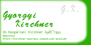 gyorgyi kirchner business card